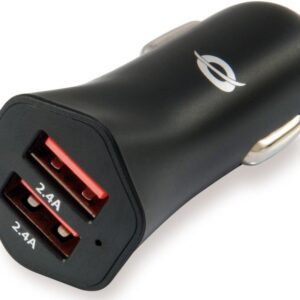 Carregador de Isqueiro 2 Portas USB 2.4 24W (Preto) - CONCEPTRONIC