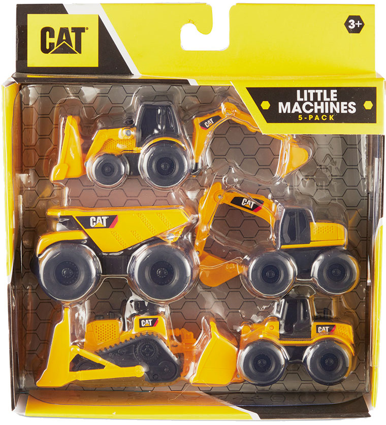 Pack 5 Mini Máquinas Construção Artic. CAT - CATERPILLAR