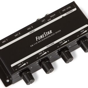 Mesa de Mistura 3 Microfones - FONESTAR