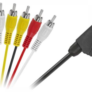 Cabo SCART 21 Pinos + 6 RCA Macho (1,2 mts)