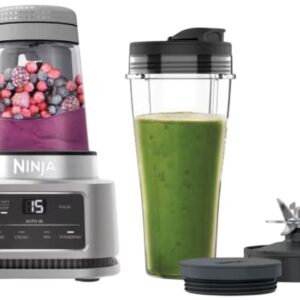 Liquidificadora Foodi Power Nutri 2-EM-1 CB100EU 0.7L 1100W (Prateado) - NINJA