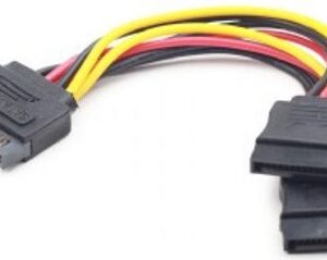 Cabo Duplo Alimenta??o 1 Macho - 2 Femeas SATA (15cm) - GEMBIRD