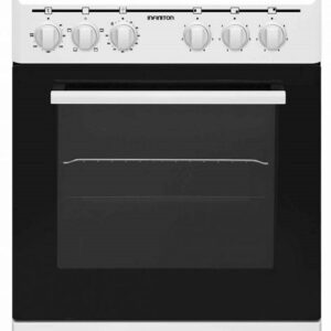 Fog?o El?trico c/ Placa Vitrocer?mica 3 Zonas 42L 50cm (Preto/Branco) - INFINITON