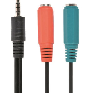 Cabo Jack 3.5mm Macho - 2 x RCA F?mea (0,2m) - GEMBIRD
