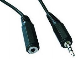 Cabo Jack 3,5mm Macho - Jack 3,5mm Femea (2 mts) - GEMBIRD