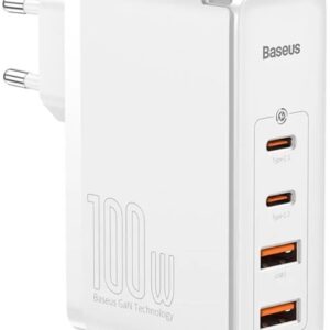 Adaptador Fast Charge 2x USB e 2x USB-C 100W - BASEUS