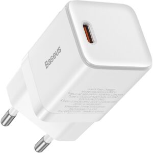 Carregador GaN3 Fast Charger USB-C 30W (Branco) - BASEUS