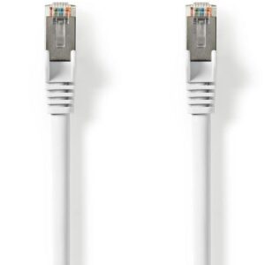 Cabo de Rede RJ45 CAT8.1 S/FTP Branco (50cm) - NEDIS