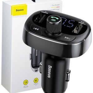Transmissor Auto FM S-09 12/24V c/ MP3-USB-Bluetooth + Mãos Livres (Preto) - BASEUS