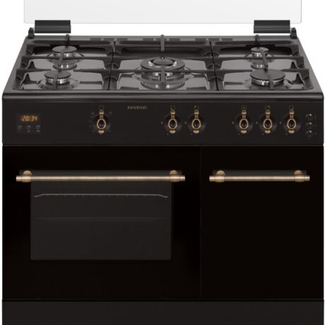 Fogão a Gás 5 Bocas + Forno 59L CCRST90EPH (Preto/Dourado) - INFINITON