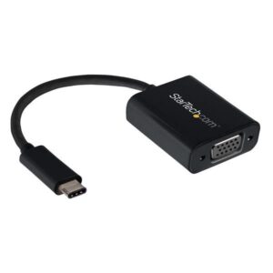 Adaptador Gráfico USB C Macho - VGA Fêmea FullHD CDP2VGA Preto - STARTECH