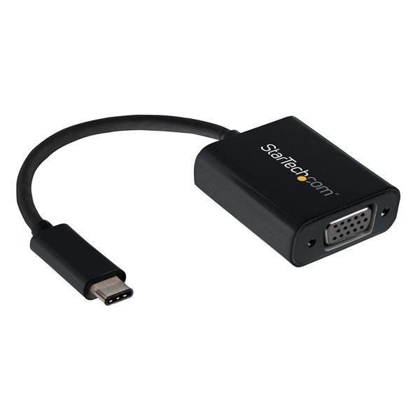 Adaptador Gráfico USB C Macho - VGA Fêmea FullHD CDP2VGA Preto - STARTECH