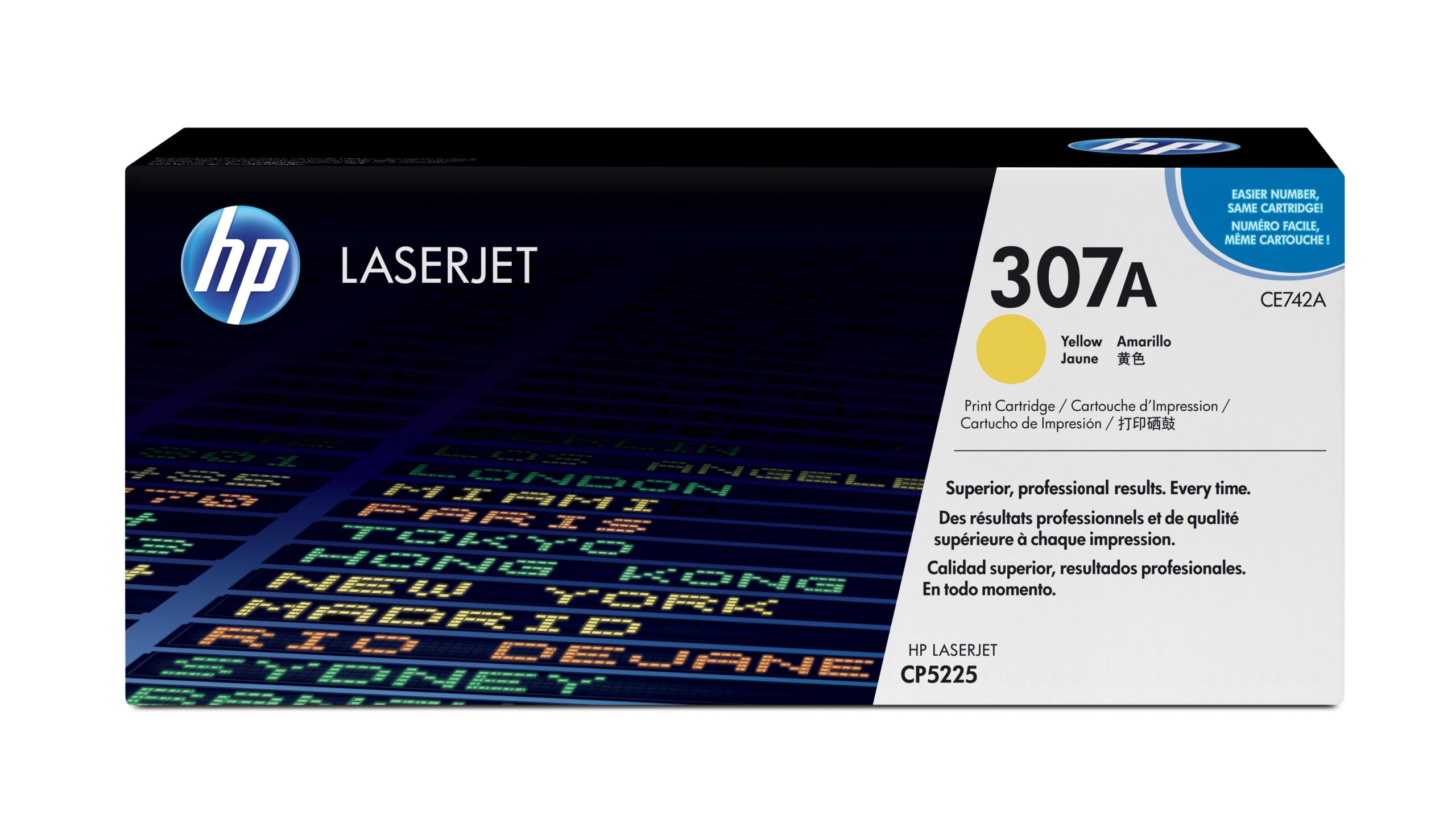 HP Color LaserJet CE742A Laser cartridge 7300páginas Amarelo