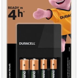 Carregador de Pilhas NI-MH (AA/AAA) HI-SPEED c/ 2 Pilhas Rec. AA 1300mAh + 2 AAA 750mAh - DURACELL