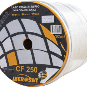 Bobine Cabo Coaxial Duplo Fino RG5 5mm Branco (305 mts) - IBEROSAT