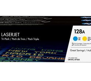 Pack 3x Toner´s 128A (Amarelo, Azul e Magenta) - HP