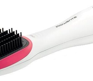 Alisador de Cabelo/Escova Vapor Seca/Alisa 900W (Branco/Rosa) - ROWENTA