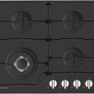 Placa a Gás CFH6084CB 4 Bocas (Vidro Preto) - CONFORTEC