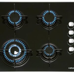 Placa a Gás 60cm 4 Zonas CI 631 BK (Preto) - CATA