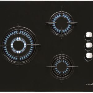 Placa a Gás CIB 6021 BK 3 Zonas 8100W (Preto) - CATA