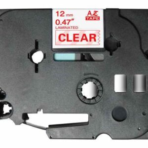 Cinta Rotuladora Generica Brother TZE-132 TZ-132 (Vermelho/Transparente)