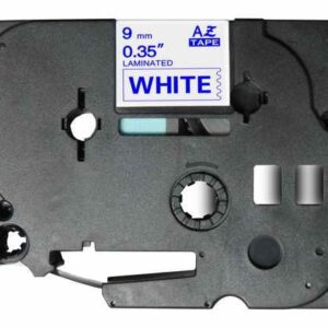 Cinta Rotuladora Azul/Branco Compatível com Brother Tz-223
