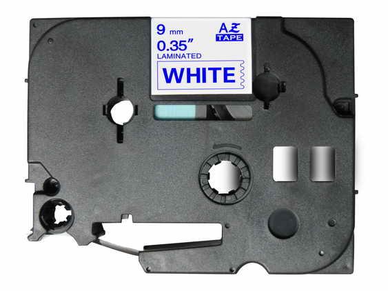 Cinta Rotuladora Azul/Branco Compatível com Brother Tz-223