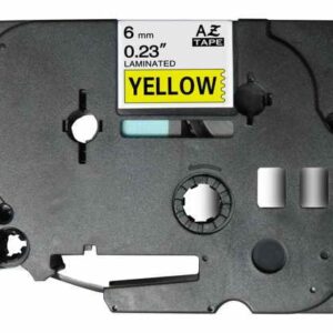 Cinta Rotuladora Generica Brother TZE-611 (Preto/Amarelo) - TZ-611