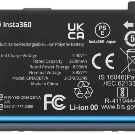 Bateria 1800mAh p/ Câmara de Ação X3 - INSTA360