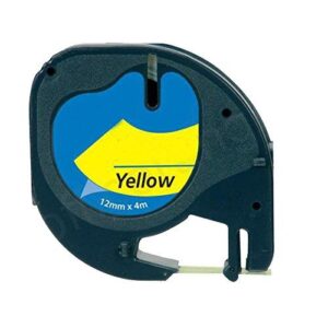 Cinta Rotuladora Generica Dymo Letratag 91202 (Preto/Amarelo) - S0721620