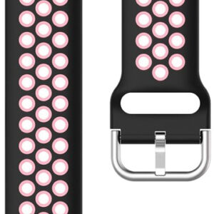Pulseira 20 mm Amazfit Bip / GTS / Bip Lite / Huawei / Samsung (Preta/Rosa) - COOL