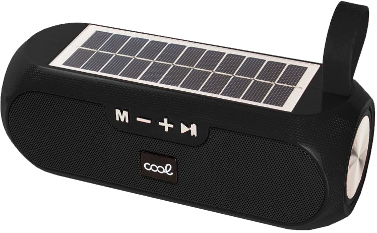 Coluna Bluetooth Glasgow 10W c/ Painel Solar (Preto) - COOL