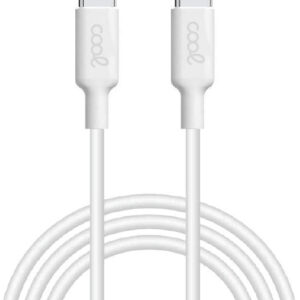Cabo USB Tipo-C Macho - Tipo-C Macho 1m (Branco) - COOL