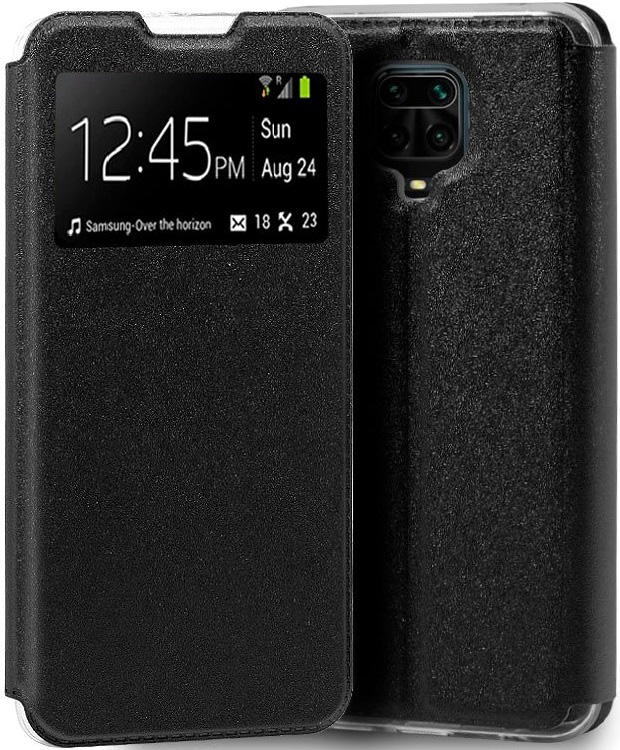 Capa Livro p/ Xiaomi Redmi Note 9S / Note 9 Pro Smooth (Preto) - COOL