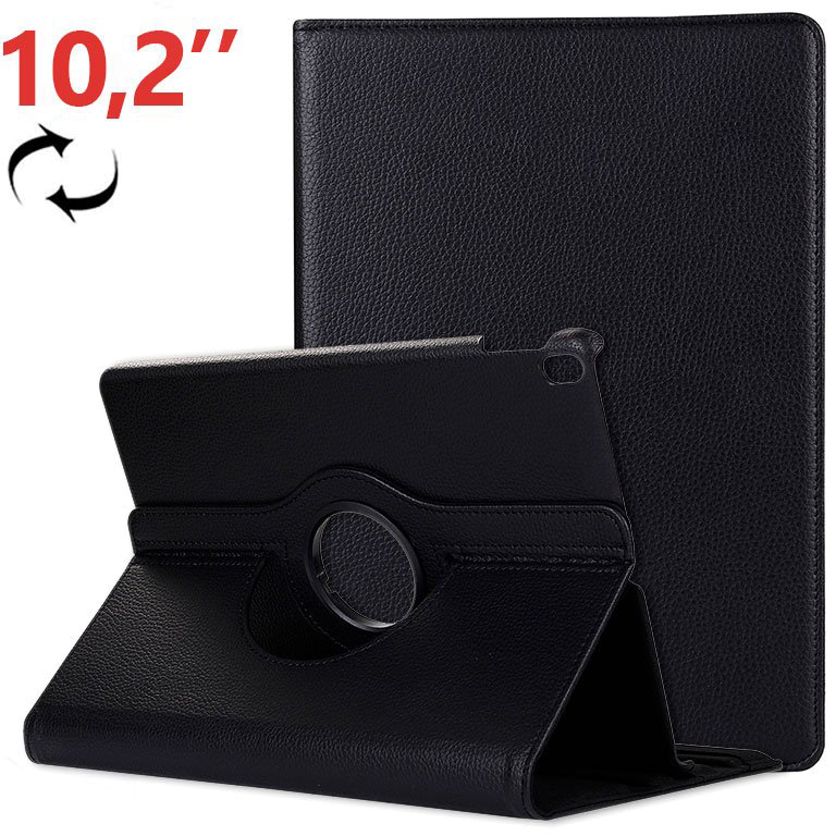 Capa Giratória iPad 2019/2020/2021 10,2 Couro Sintético (Preto) - COOL