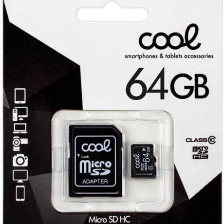 Cartão de Memória Micro SD c/ Adaptador 64GB (Classe 10) - COOL
