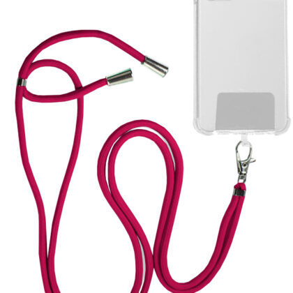 Cordão de Suspensão Universal c/ Cartão para Smartphones (Fúcsia) - COOL