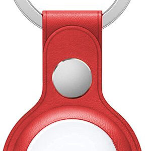 Bracelete Compatível c/ Airtag Couro (Vermelho) - COOL