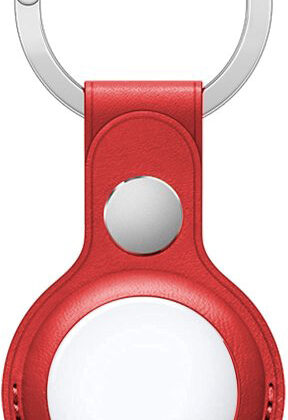 Bracelete Compatível c/ Airtag Couro (Vermelho) - COOL
