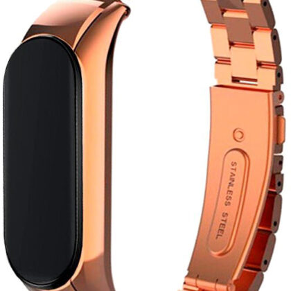 Correia Xiaomi Mi Band 5 / Mi Band 6 / Amazfit Band 5 Metal (Rosa Gold) - COOL