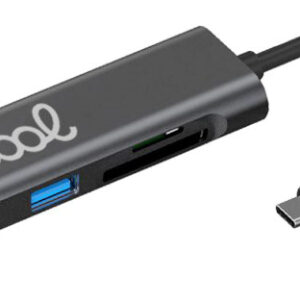 Hub universal 5 em 1 tipo C (3 x USB 3.0 + SD + Micro SD) - COOL