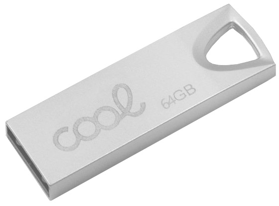 Pen Drive USB 64GB 2.0 Metal (Prateado) - COOL