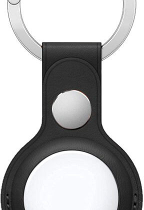 Bracelete Compatível AirTag Couro (Preto) - COOL