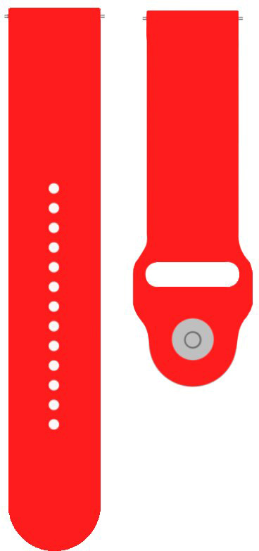 Pulseira Silicone Universal 20mm Amazfit Bip / GTS / Bip Lite / Huawei / Samsung / Oslo (Vermelho) -