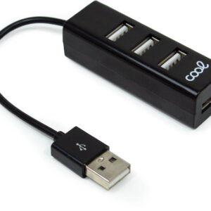 Hub USB 2.0 4 Portas USB (Preto) - COOL