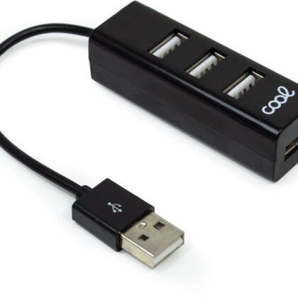 Hub USB 2.0 4 Portas USB (Preto) - COOL
