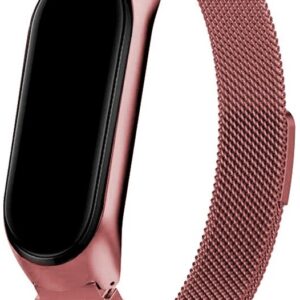Correia Xiaomi Mi Band 5 / Mi Band 6 / Amazfit Band 5 Metal (Rosa) - COOL