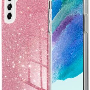 Capa Samsung G990B Galaxy S21 FE Glitter (Rosa) - COOL