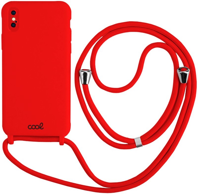 Capa iPhone X / XS c/ Cabo (Vermelho) - COOL