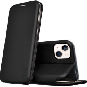 Capa Livro p/ iPhone 13 mini Elegance (Preto) - COOL